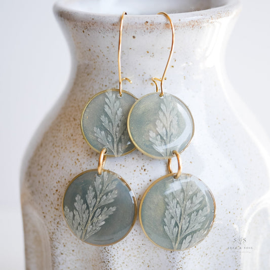 Emerald Fern Boho Babe Earrings