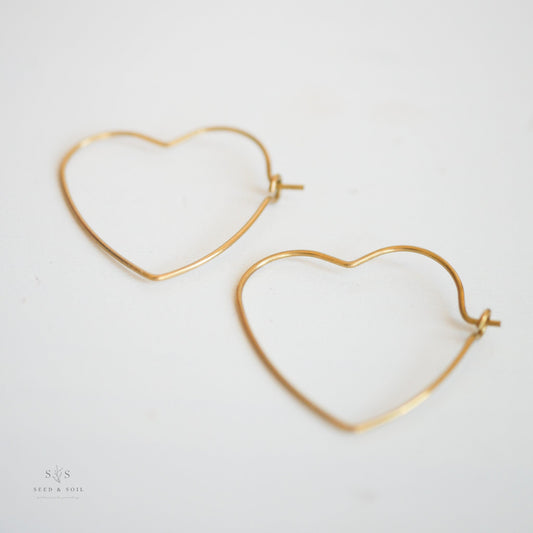 Valentine Gold Heart Earrings