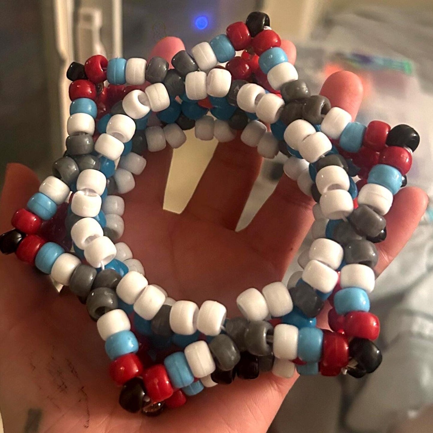 Star-Shaped Kandi Bracelet/Cuff (Customization Available)