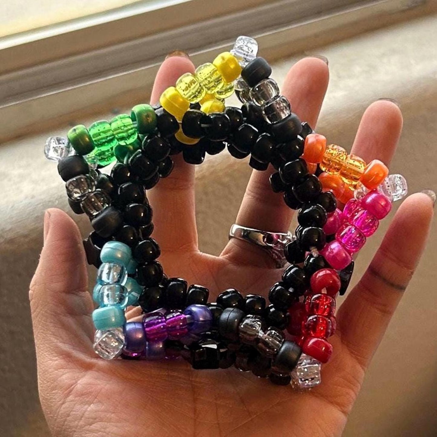 Star-Shaped Kandi Bracelet/Cuff (Customization Available)