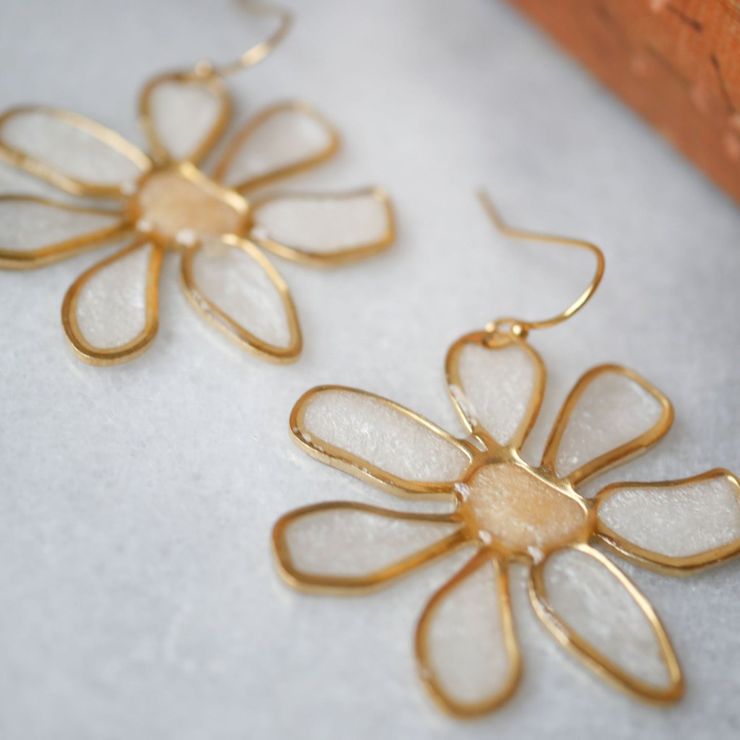 Daisy Stained Glass Earrings