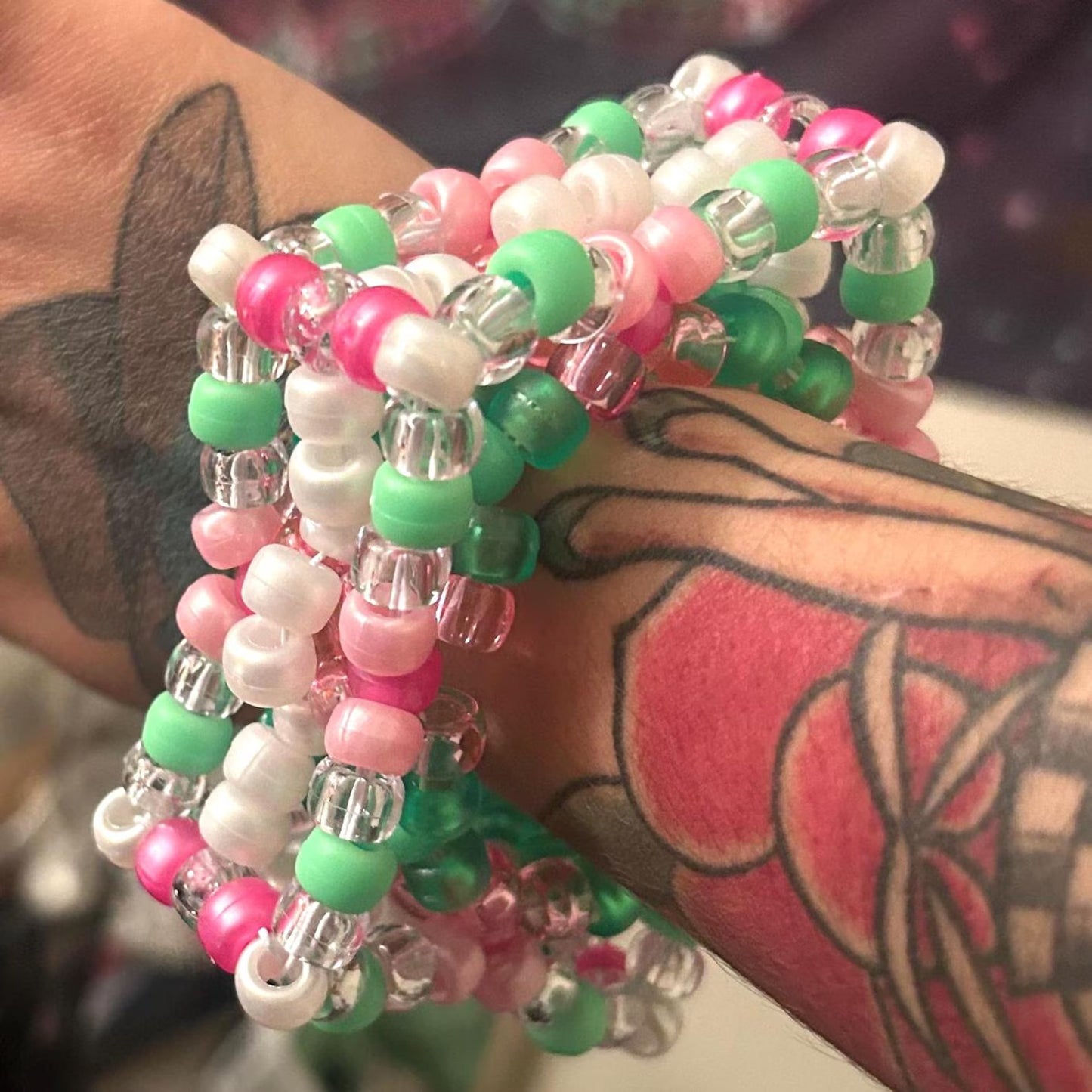 Star-Shaped Kandi Bracelet/Cuff (Customization Available)