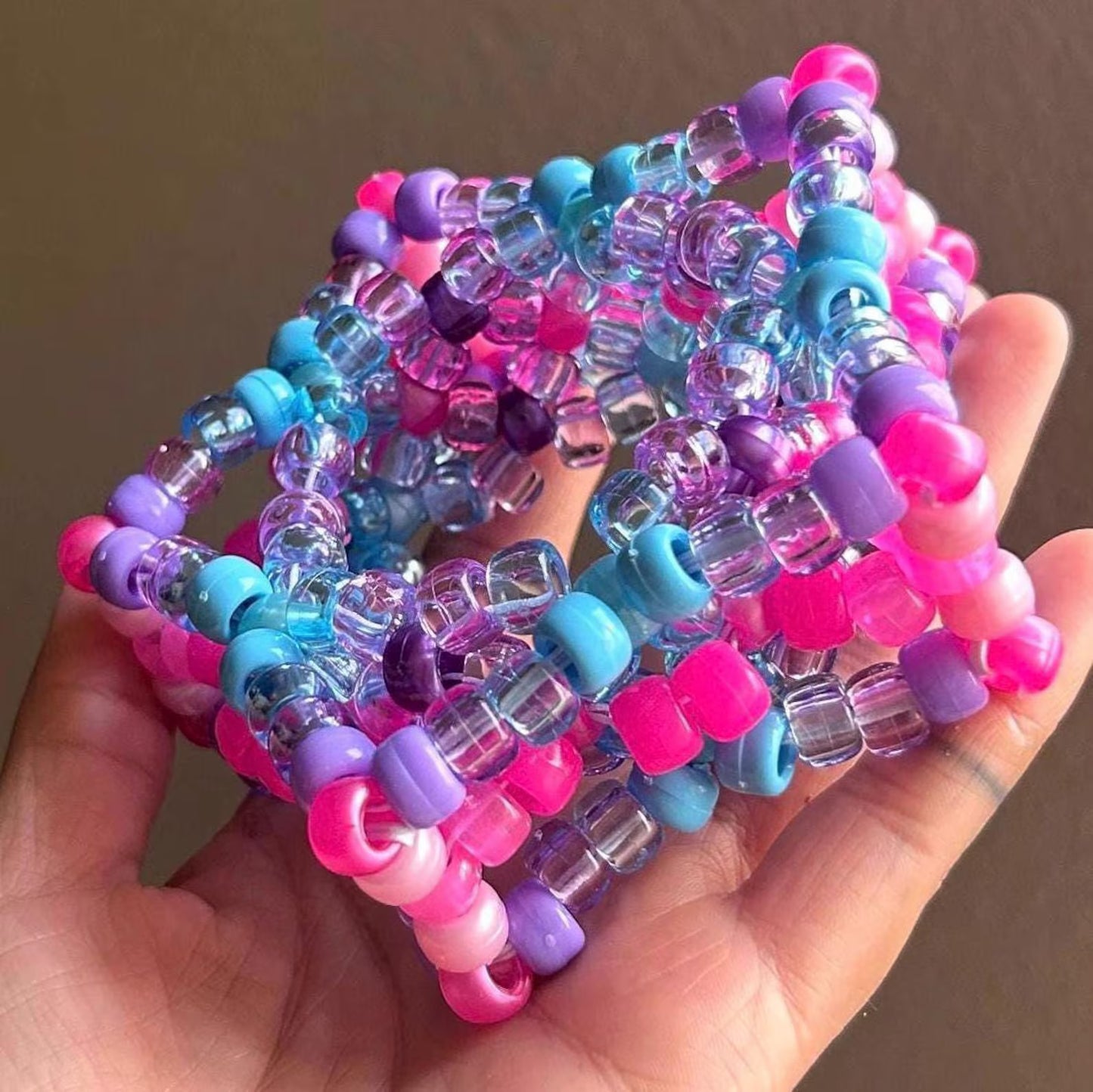 Star-Shaped Kandi Bracelet/Cuff (Customization Available)